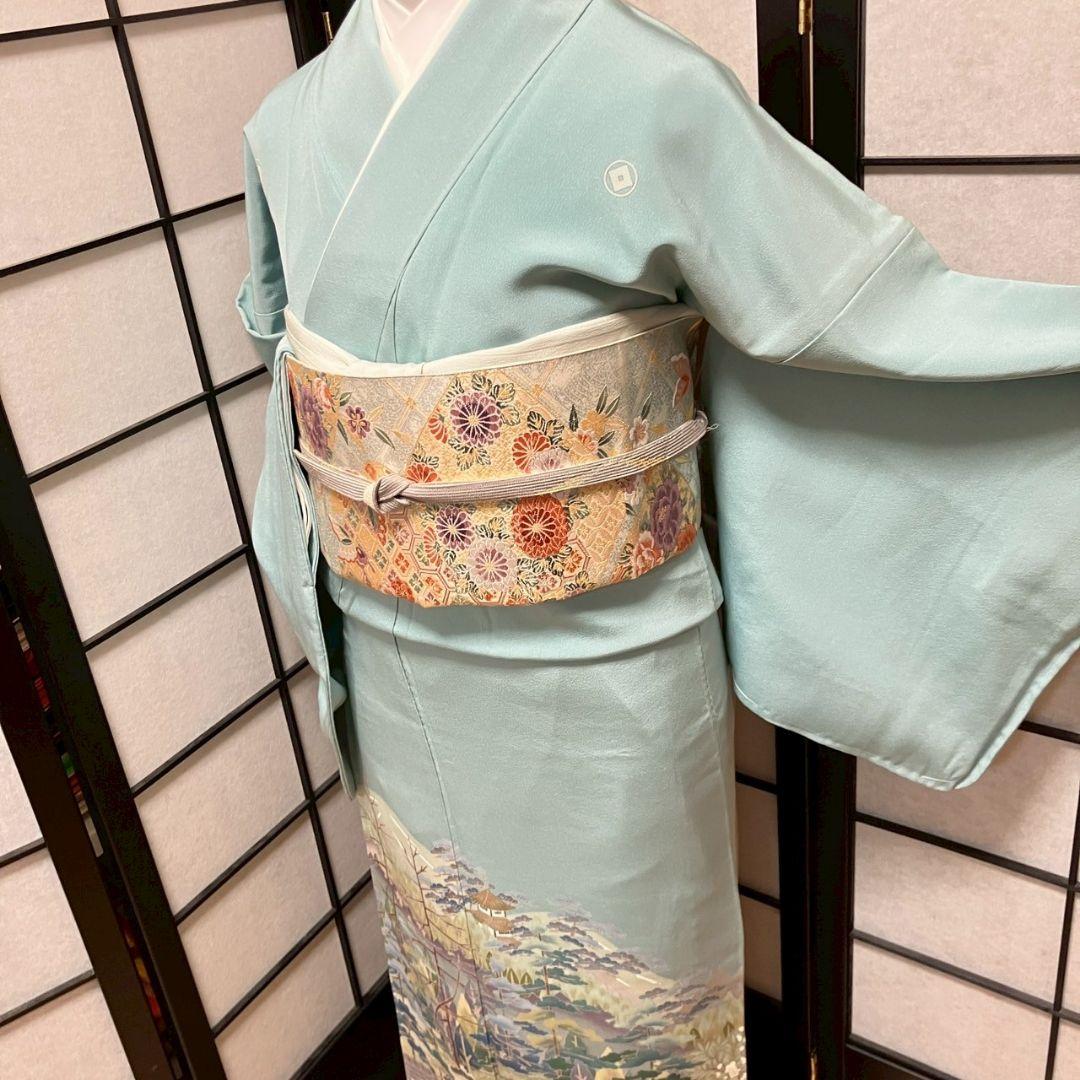 3965# Japanese Tomesode Kimono Vintage Womens Silk Fabric Robe Kimono only sold