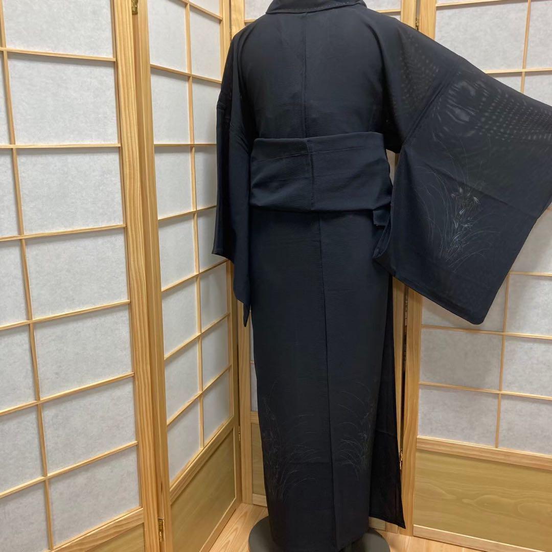 0315# Japanese Kimono only sold Vintage Womens Silk Fabric Robe Summer kimono