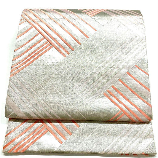 4462# Japanese Vintage Fukuro Obi Belt Kimono Fabric Silk Traditional