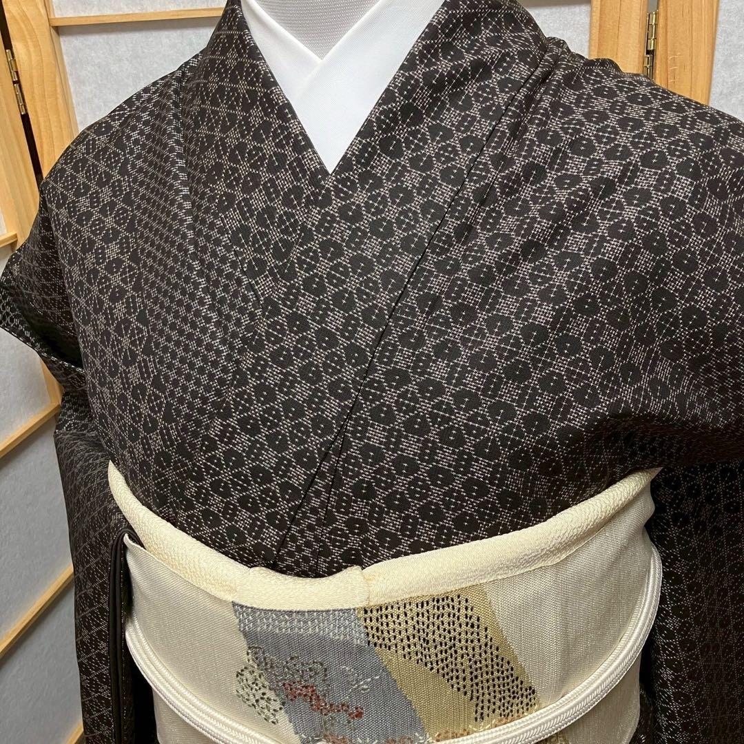 8090# Japanese Kimono Vintage Womens Silk Pongee Fabric Robe Kimono only sold
