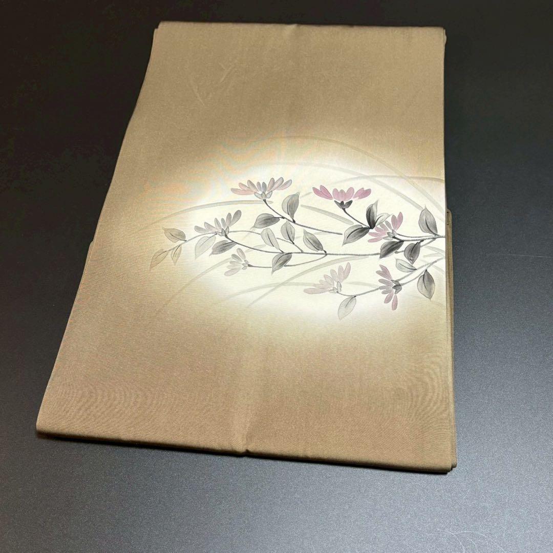 6163# Japanese Vintage Nagoya Obi Belt Kimono Fabric Silk Traditional Brown