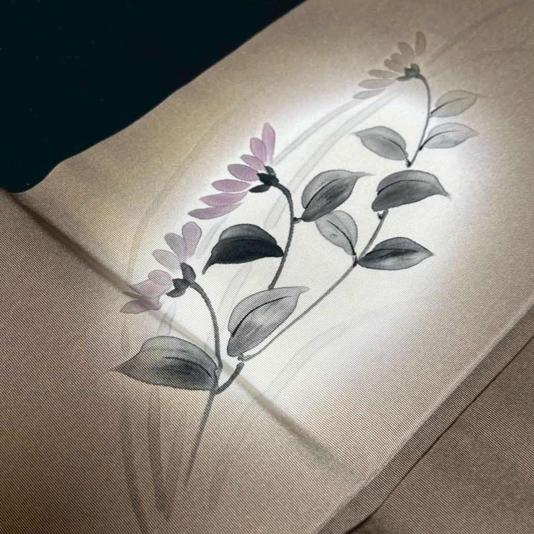 6163# Japanese Vintage Nagoya Obi Belt Kimono Fabric Silk Traditional Brown