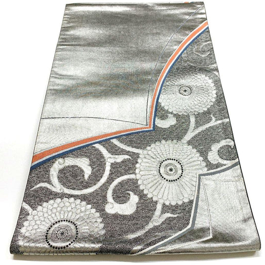 4516# Japanese Vintage Fukuro Obi Belt Kimono Fabric Silk Traditional