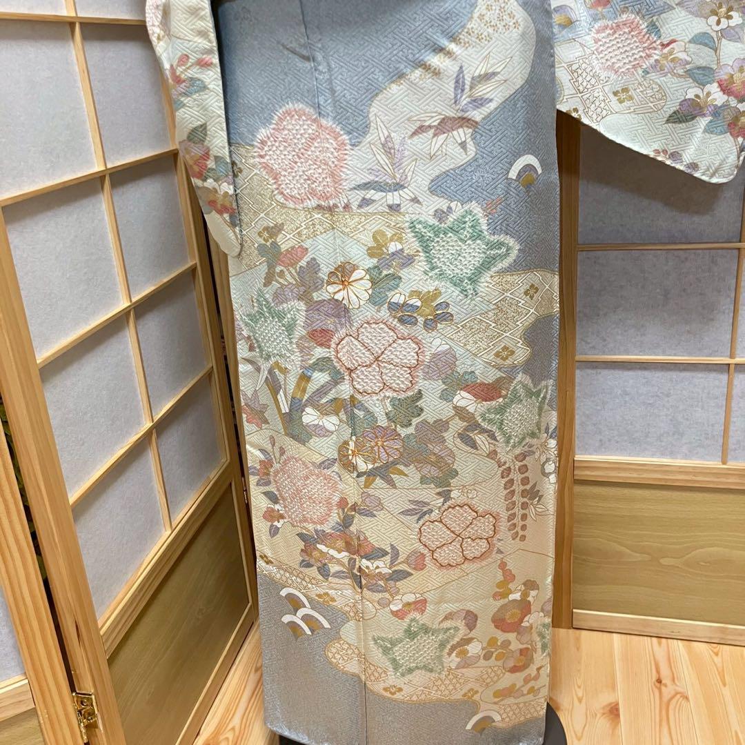 5454# Japanese Kimono Vintage Womens Silk Fabric Robe Kimono only sold Shibori