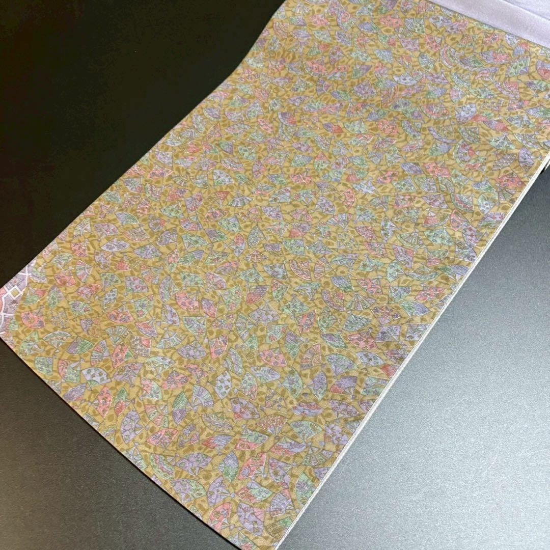 6167# Japanese Vintage Fukuro Obi Belt Kimono Fabric Silk Traditional Untailored　