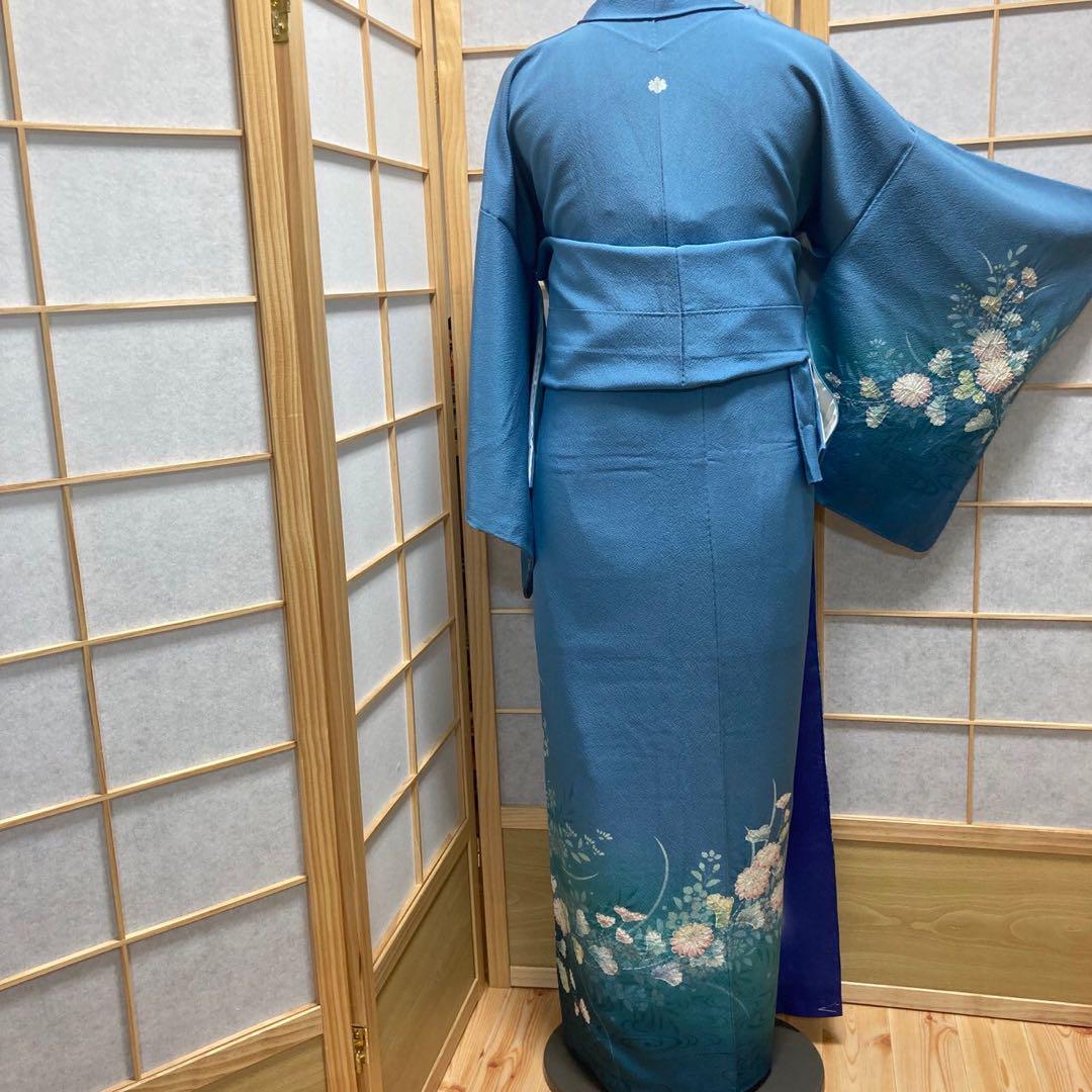 3119# Japanese Kimono Vintage Womens Silk Fabric Robe Kimono only sold Unused