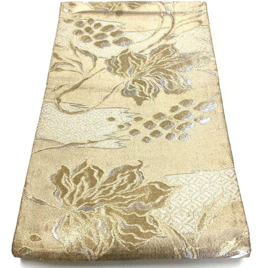 4728# Japanese Vintage Fukuro Obi Belt Kimono Fabric Silk Traditional Untailored
