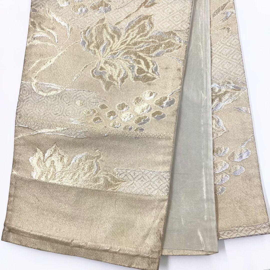 4728# Japanese Vintage Fukuro Obi Belt Kimono Fabric Silk Traditional Untailored
