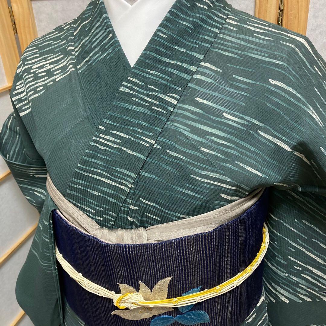 0232# Japanese Kimono only sold Vintage Womens Silk Fabric Robe Summer kimono