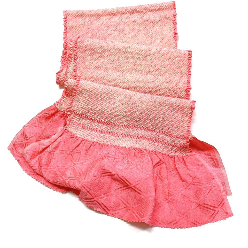 4208# Japanese Kimono Accessory Obiage and Obijime 2-piece Set Silk Shibori