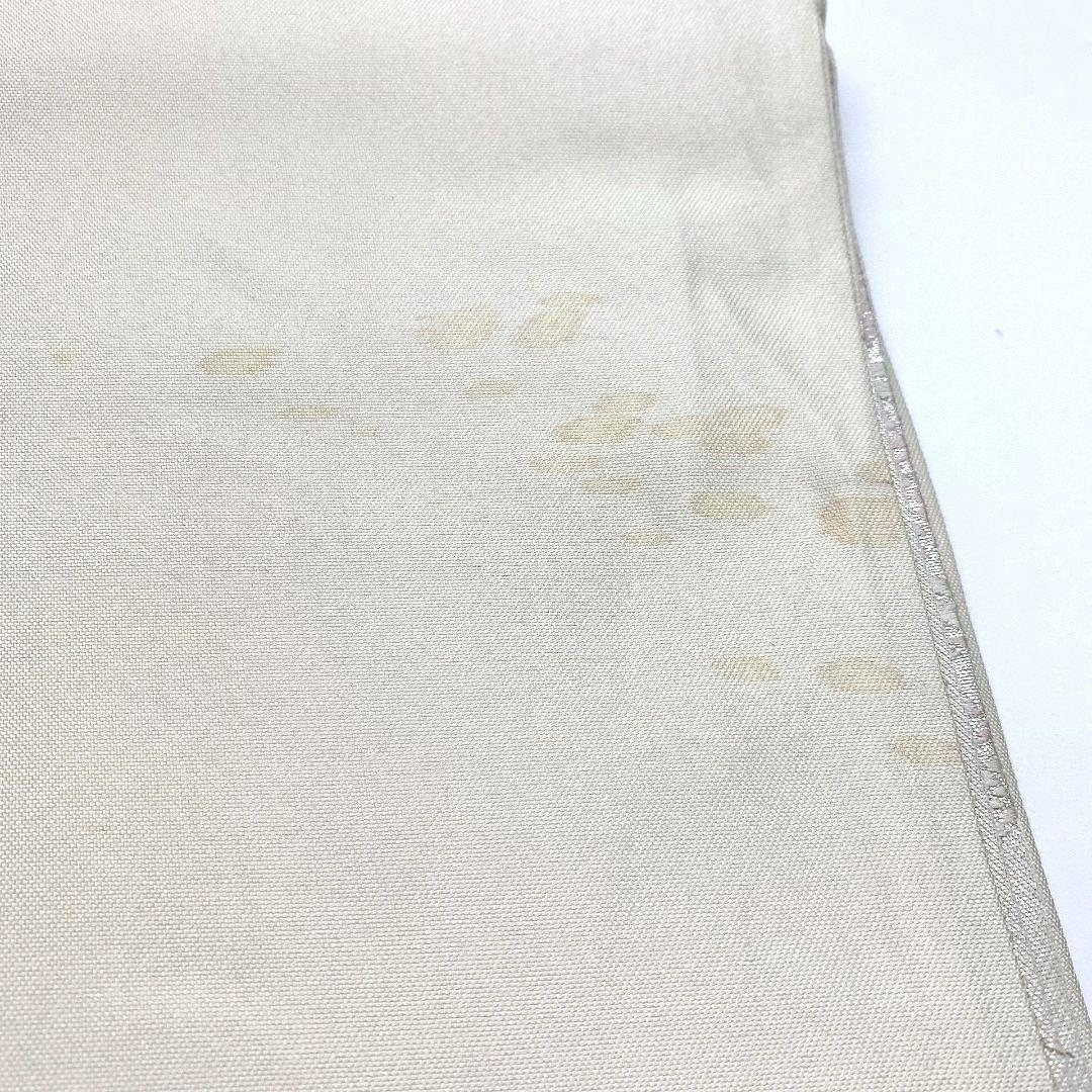3807# Japanese Vintage Fukuro Obi Belt Kimono Fabric Silk Traditional Silver