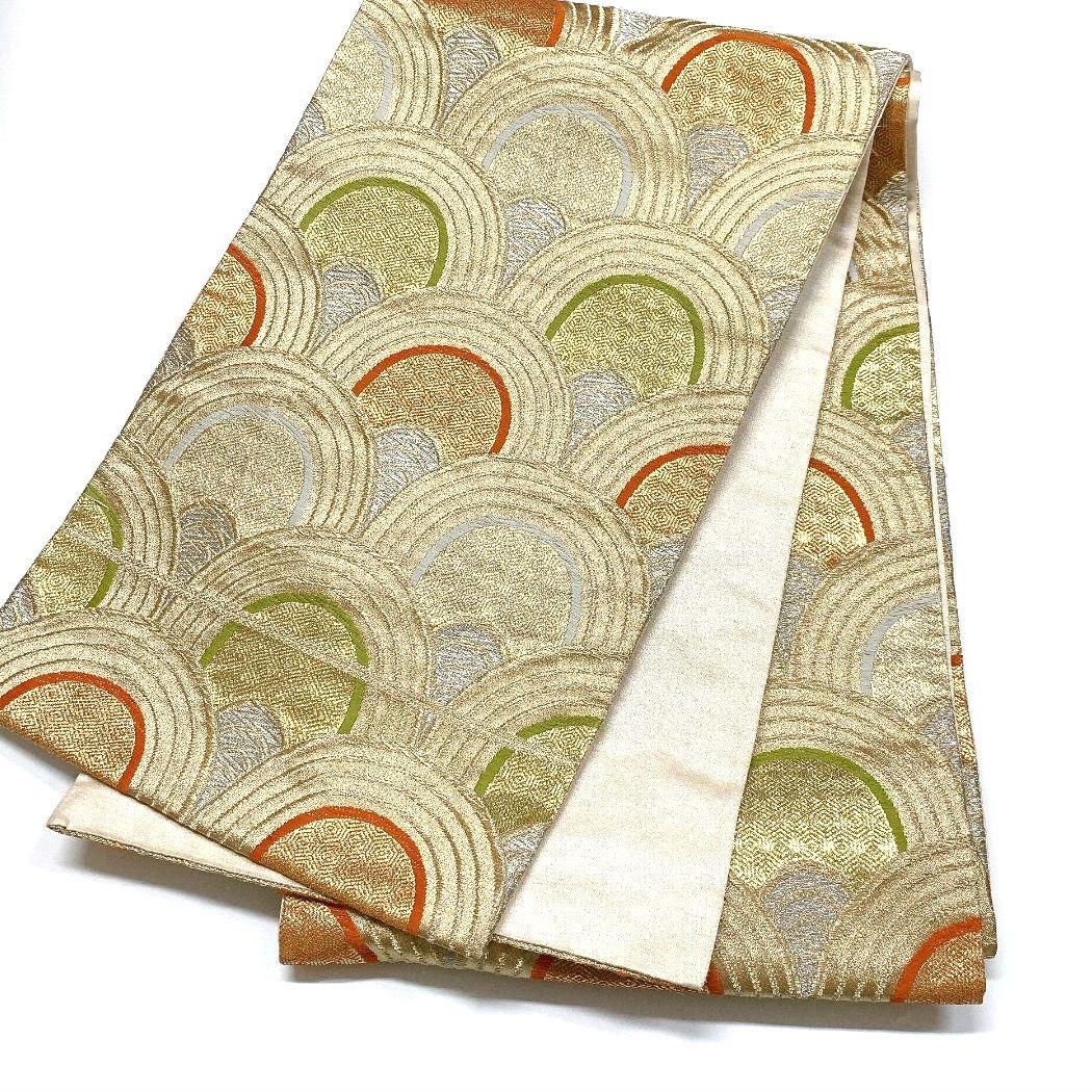 5065# Japanese Vintage Fukuro Obi Belt Kimono Fabric Silk Traditional