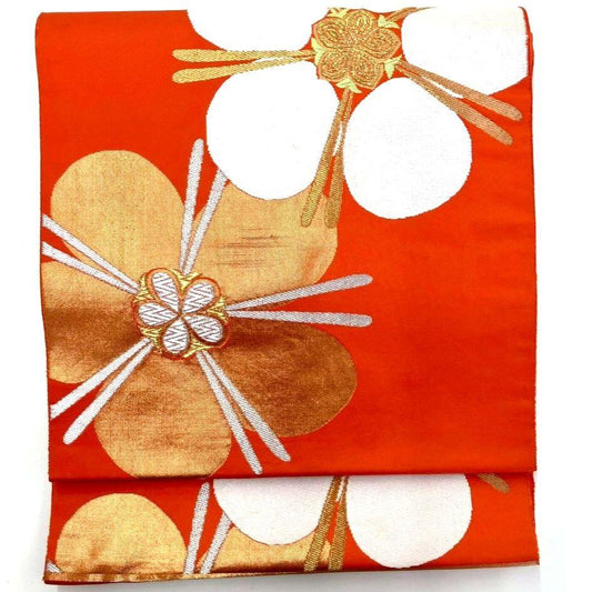 3582# Japanese Vintage Fukuro Obi Belt Kimono Fabric Silk Traditional