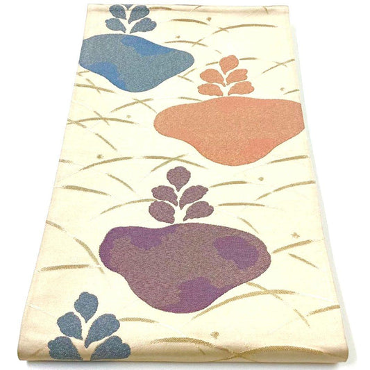 4294# Japanese Vintage Fukuro Obi Belt Kimono Fabric Silk Traditional Untailored