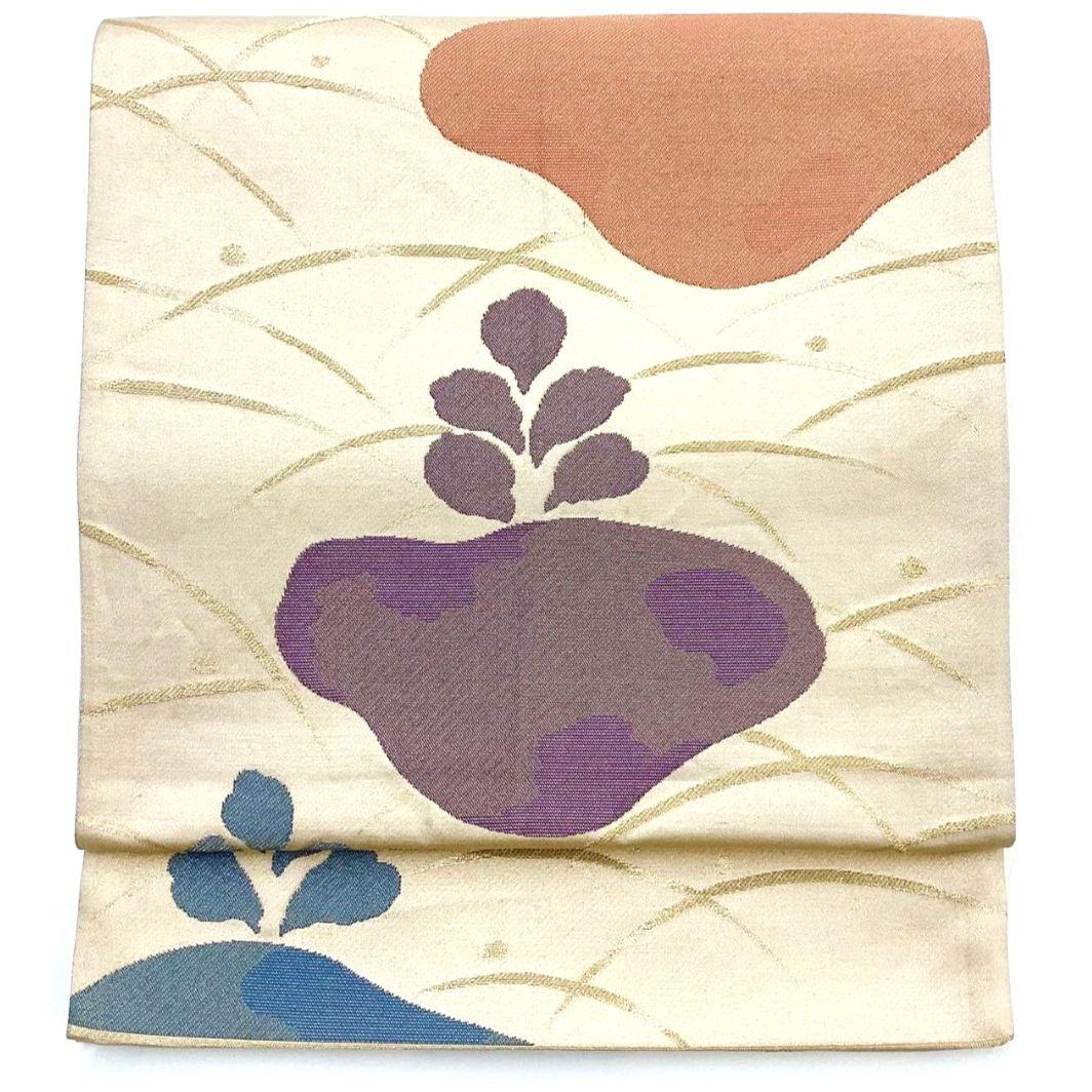 4294# Japanese Vintage Fukuro Obi Belt Kimono Fabric Silk Traditional Untailored