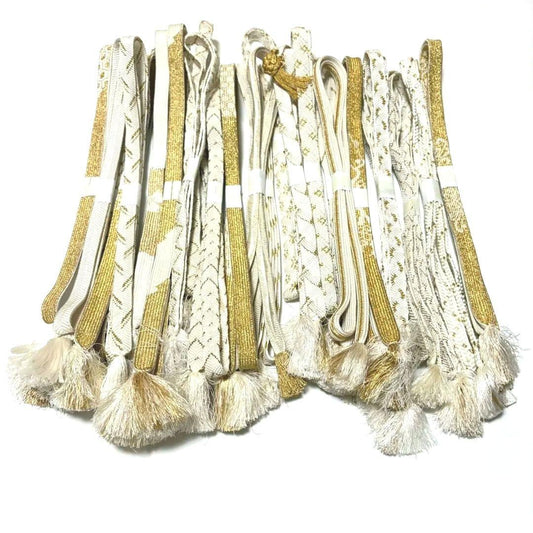 5826# Japanese Vintage Bundle 25pcs Set Bulk Obijime Kimono Silk Wholesale