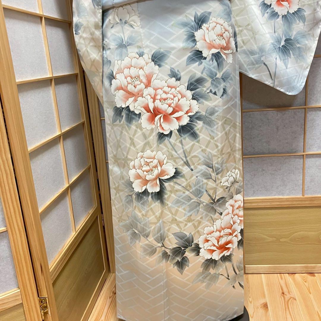5456# Japanese Kimono Vintage Womens Silk Fabric Robe Kimono only sold