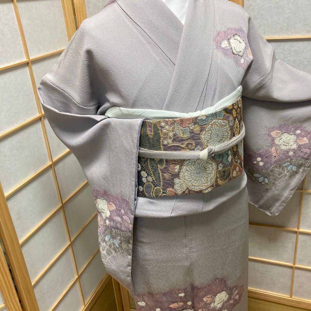 2887# Japanese Kimono Vintage Womens Silk Fabric Robe Kimono only sold Shibori