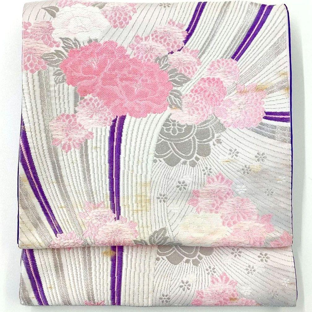 4942# Japanese Vintage Fukuro Obi Belt Kimono Fabric Silk Traditional Untailored