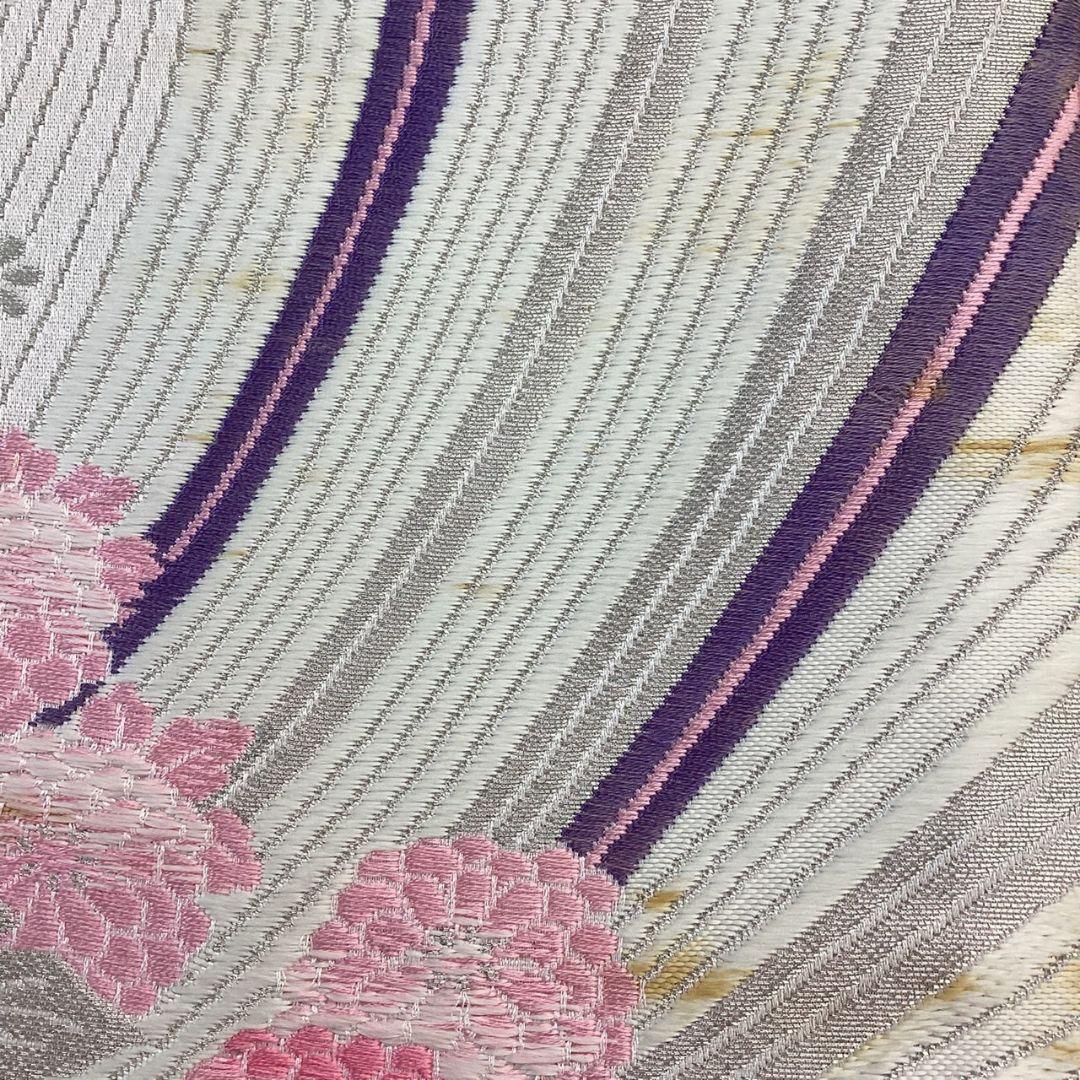 4942# Japanese Vintage Fukuro Obi Belt Kimono Fabric Silk Traditional Untailored
