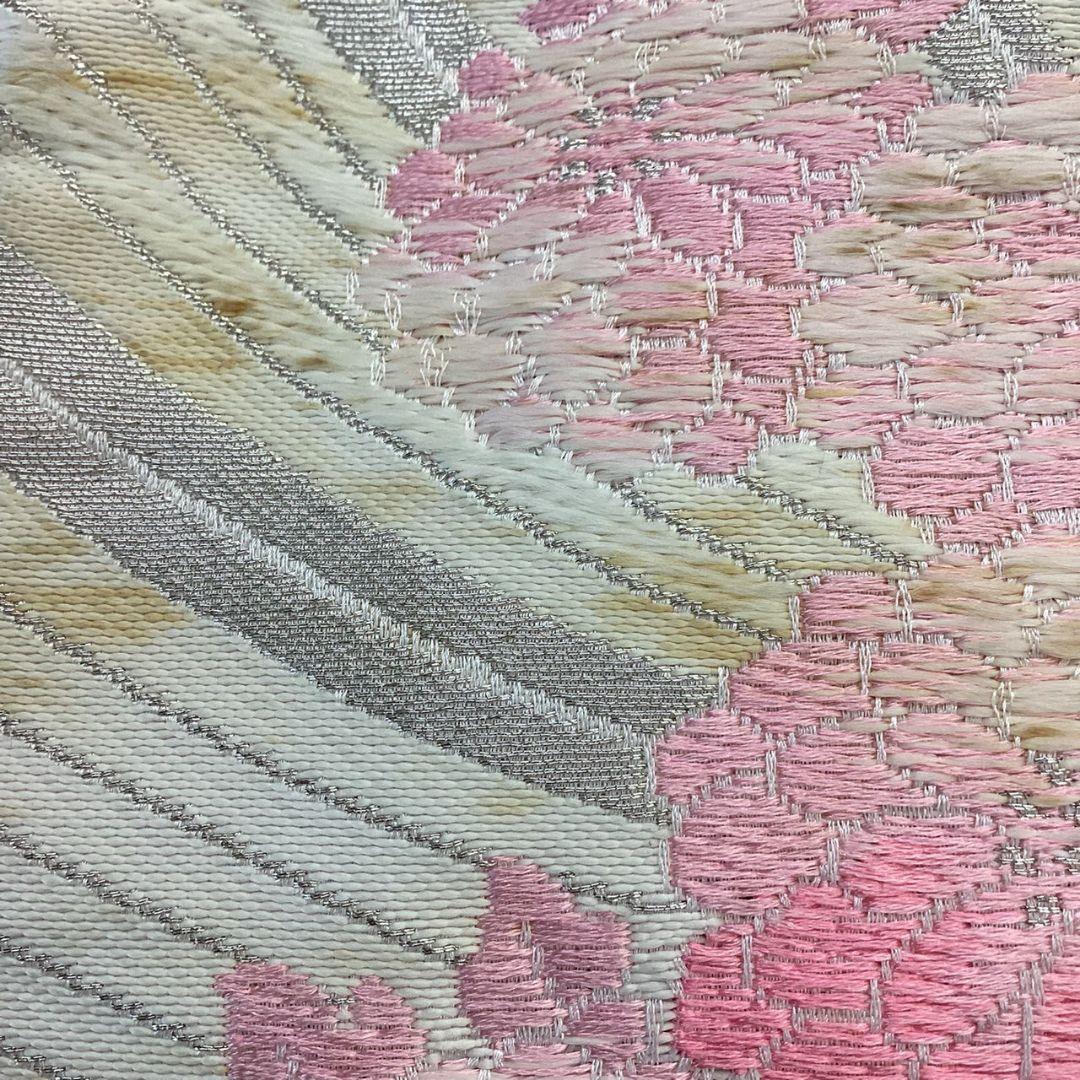 4942# Japanese Vintage Fukuro Obi Belt Kimono Fabric Silk Traditional Untailored