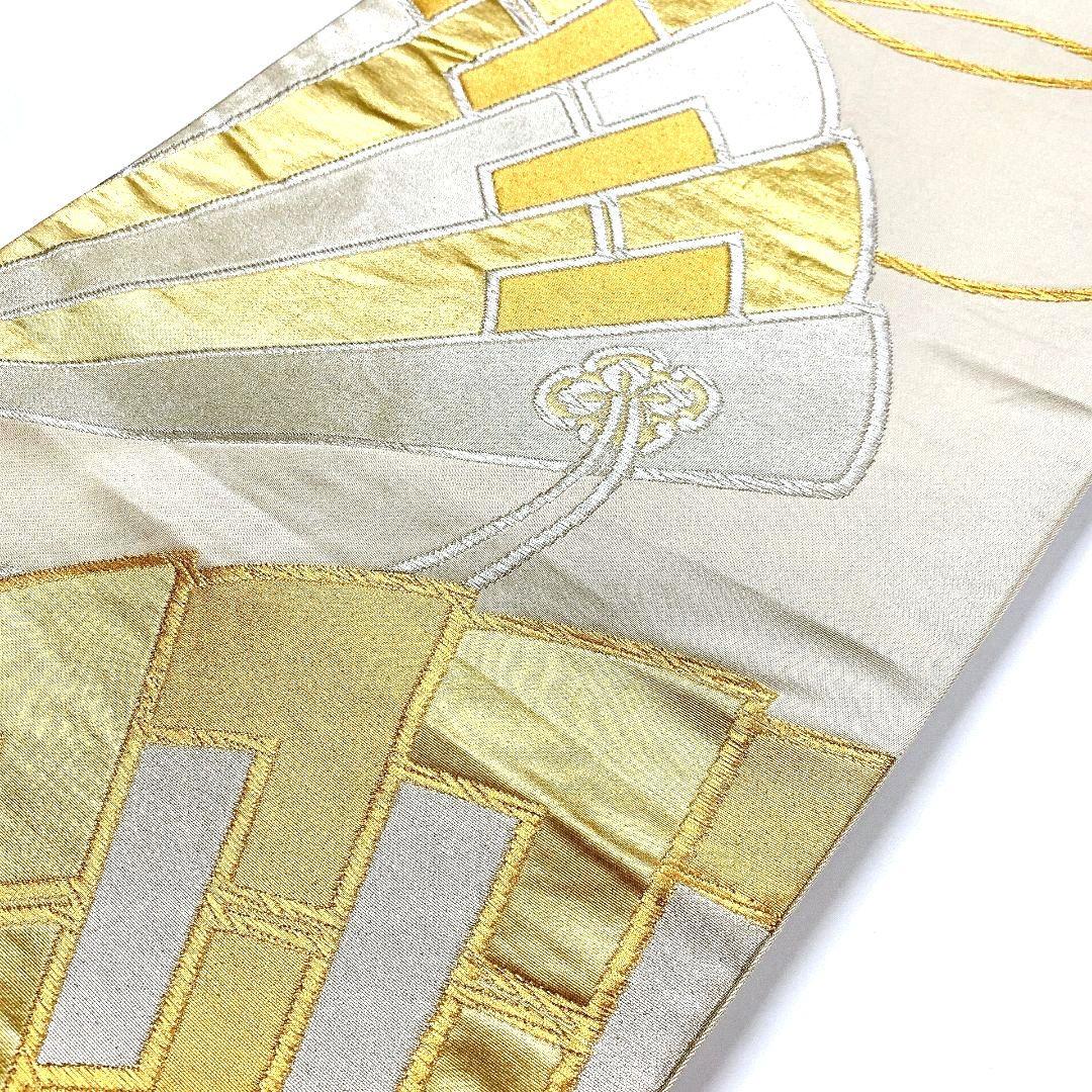 4531# Japanese Vintage Fukuro Obi Belt Kimono Fabric Silk Traditional