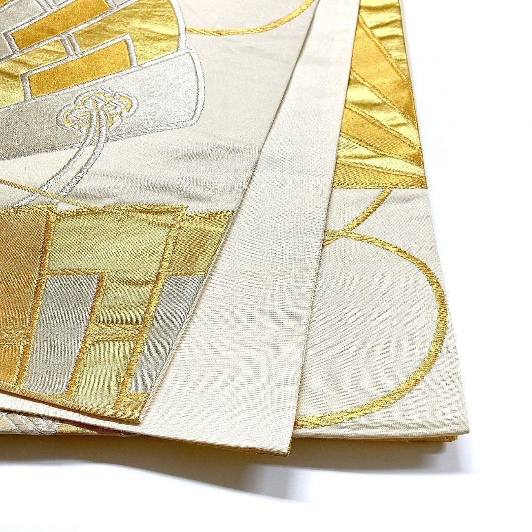 4531# Japanese Vintage Fukuro Obi Belt Kimono Fabric Silk Traditional