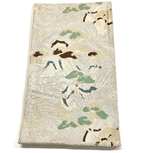 4115# Japanese Vintage Fukuro Obi Belt Kimono Fabric Silk Traditional Untailored
