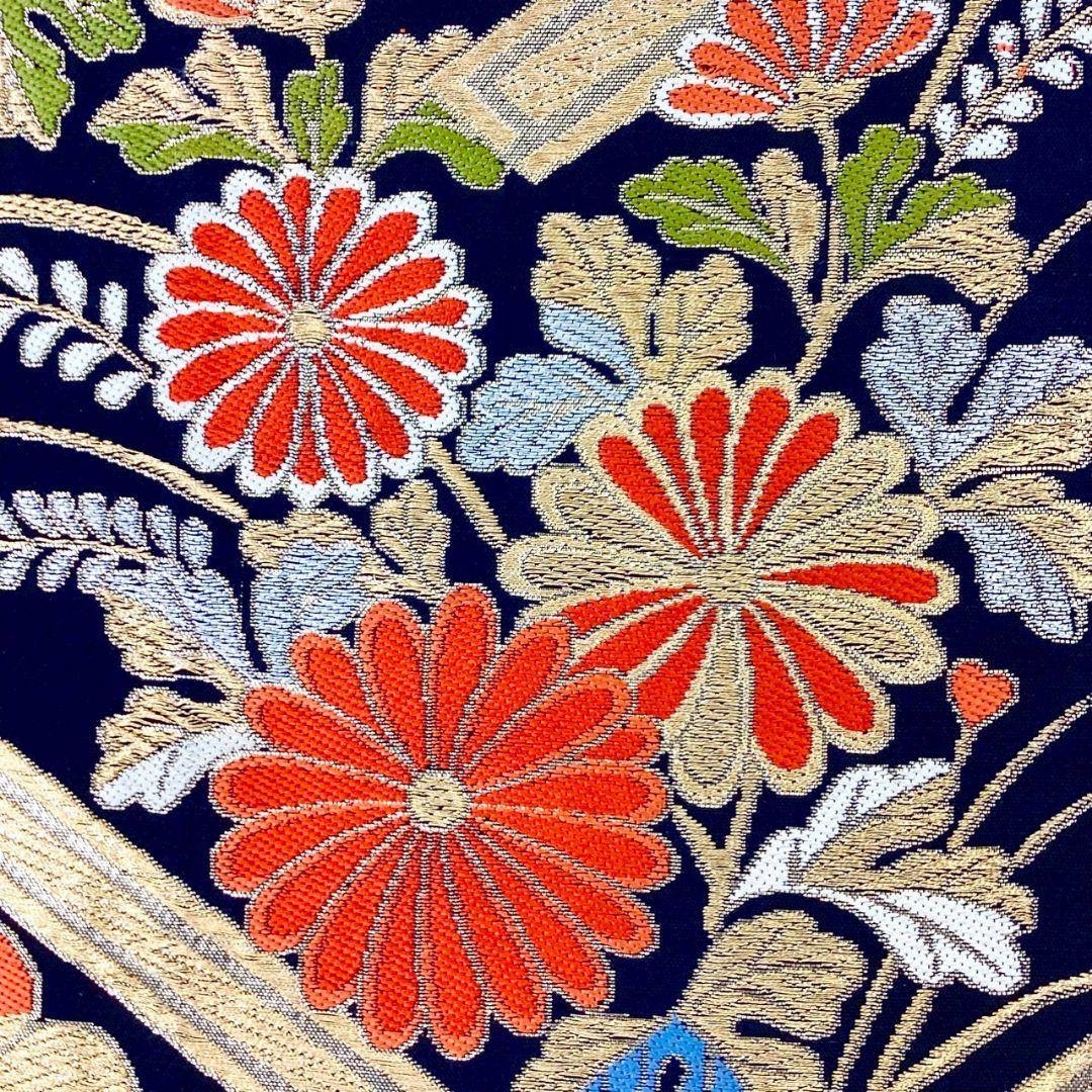 4945# Japanese Vintage Fukuro Obi Belt Kimono Fabric Silk Traditional Untailored
