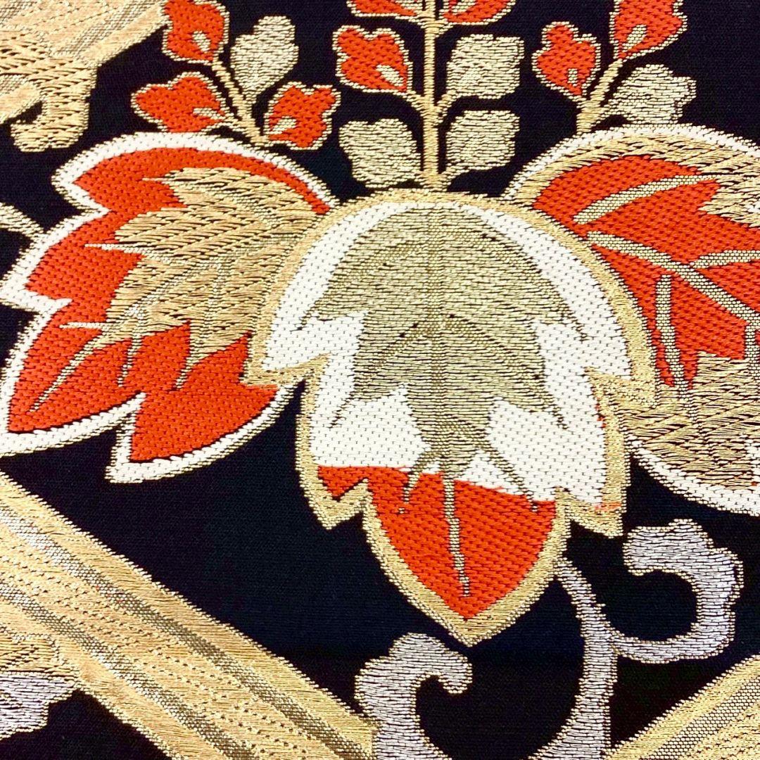 4945# Japanese Vintage Fukuro Obi Belt Kimono Fabric Silk Traditional Untailored