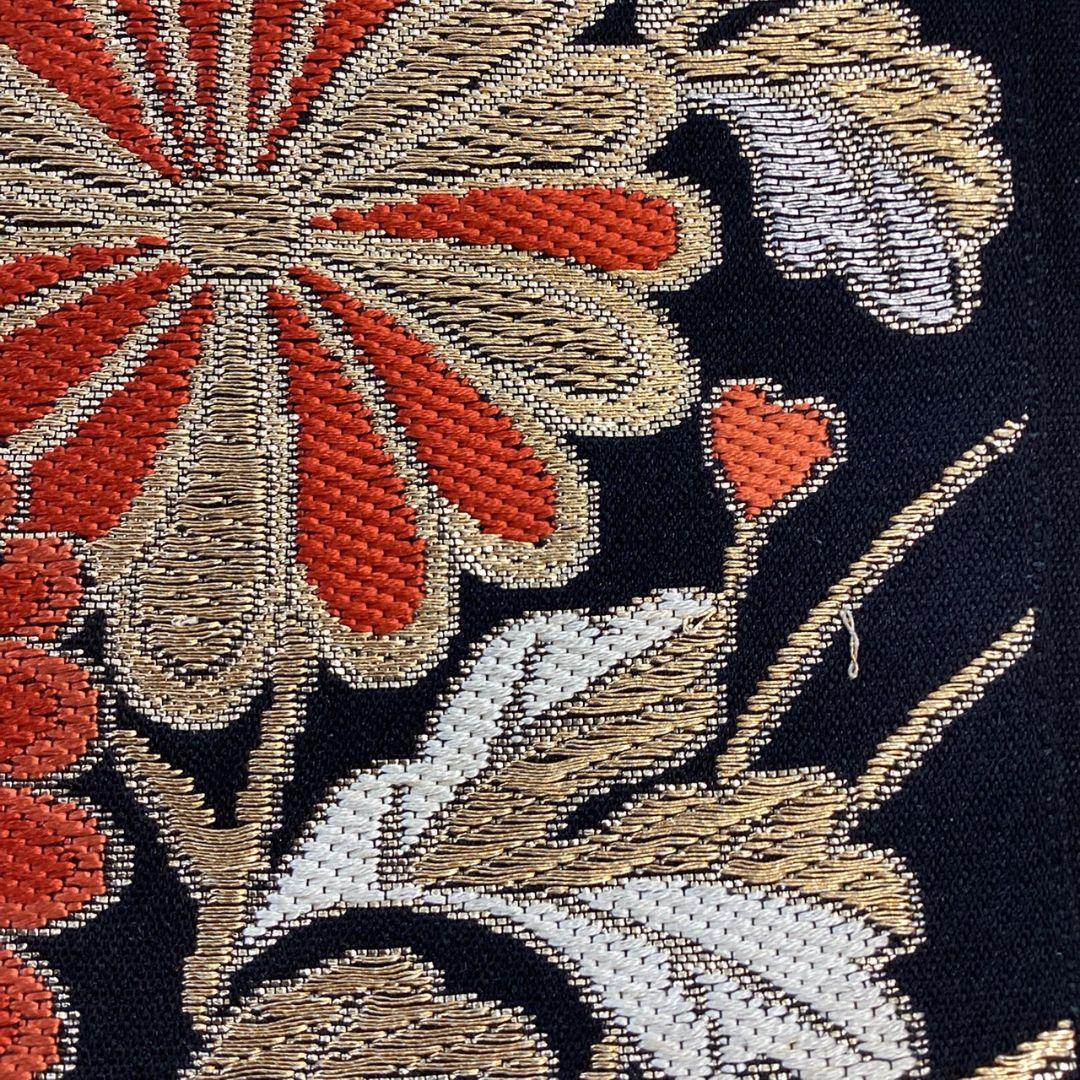 4945# Japanese Vintage Fukuro Obi Belt Kimono Fabric Silk Traditional Untailored