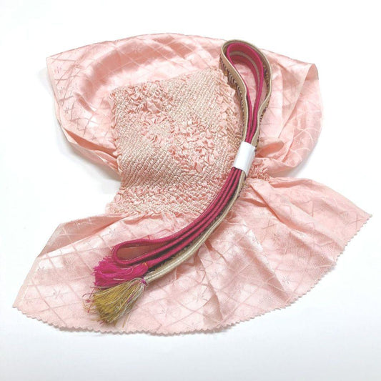 3868# Japanese Kimono Accessory Obiage and Obijime 2-piece Set Silk Shibori