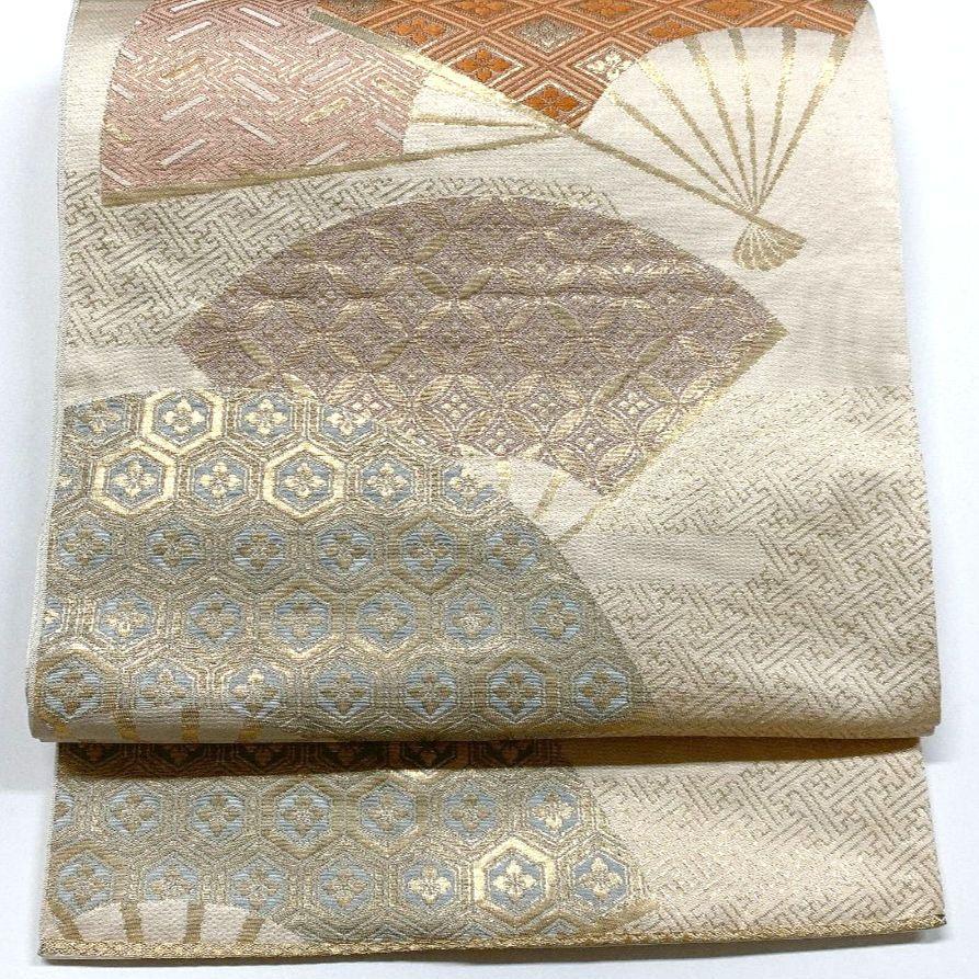 5061# Japanese Vintage Fukuro Obi Belt Kimono Fabric Silk Traditional