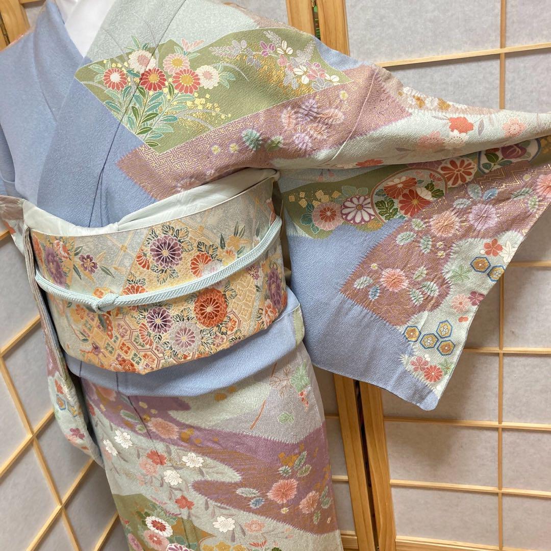 3914# Japanese Kimono Vintage Womens Silk Fabric Robe Kimono only sold