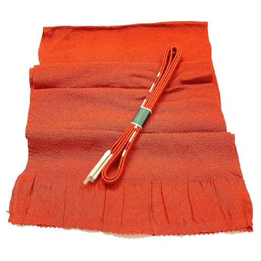 5402# Japanese Kimono Accessory Vintage Obiage and Obijime 2-piece Set Silk