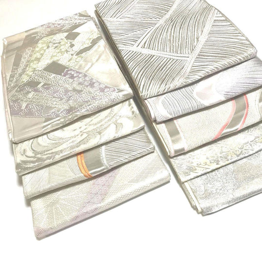 6117# Japanese Vintage Bundle 9pcs Set Bulk Obi Belt Kimono Pure Silk Wholesale