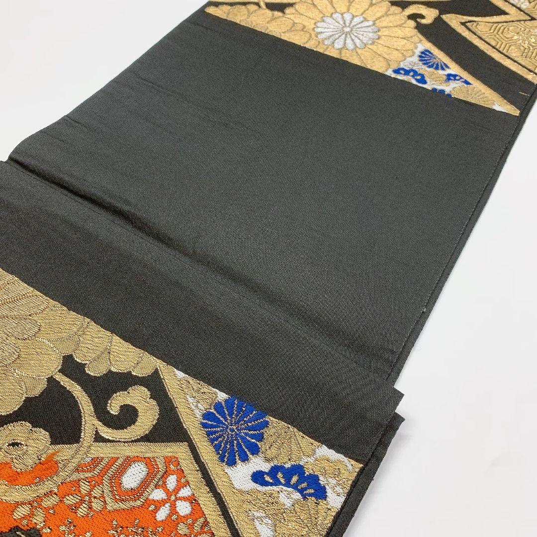 4160# Japanese Vintage Fukuro Obi Belt Kimono Fabric Silk Traditional Untailored