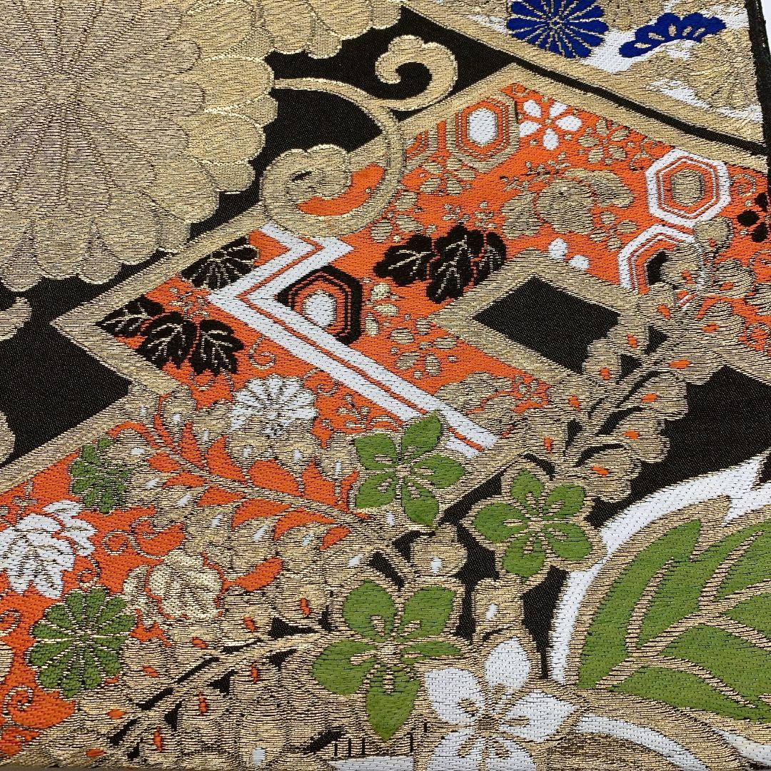 4160# Japanese Vintage Fukuro Obi Belt Kimono Fabric Silk Traditional Untailored