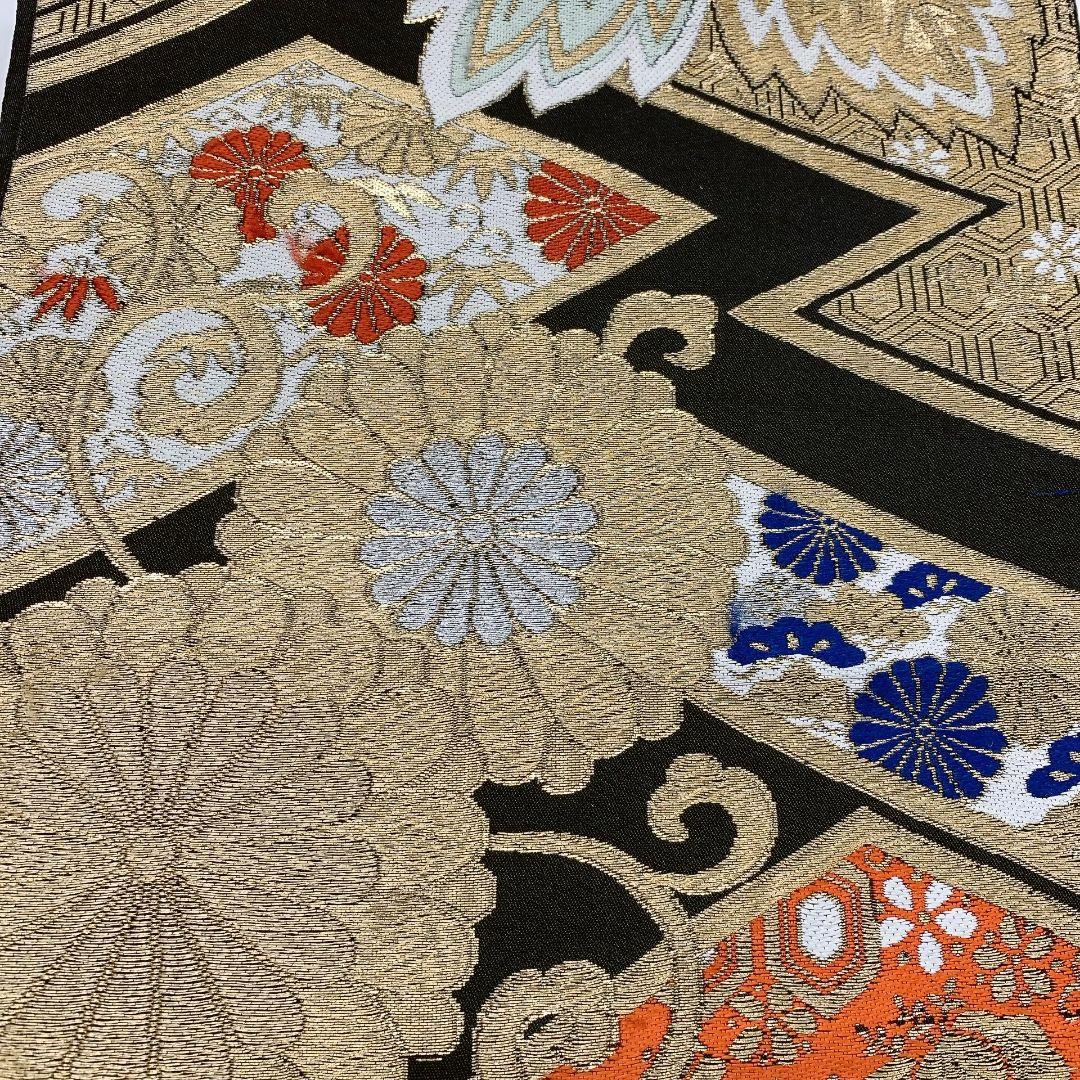 4160# Japanese Vintage Fukuro Obi Belt Kimono Fabric Silk Traditional Untailored
