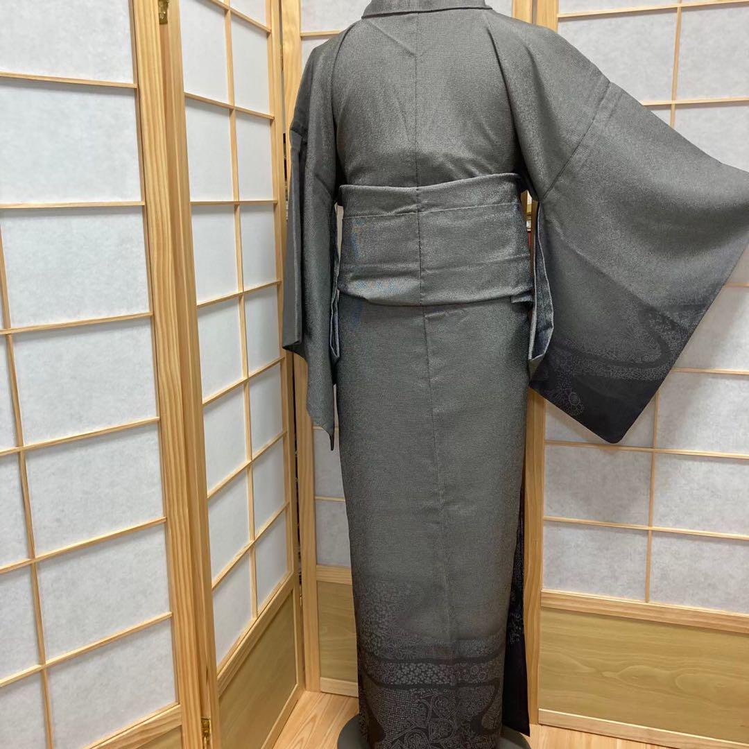 0233# Japanese Kimono only sold Vintage Womens Silk Fabric Robe Unlined kimono