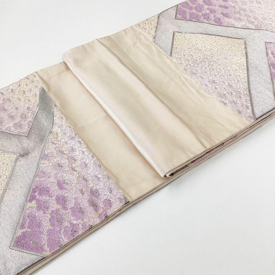 4911# Japanese Vintage Fukuro Obi Belt Kimono Fabric Silk Traditional Embroidery
