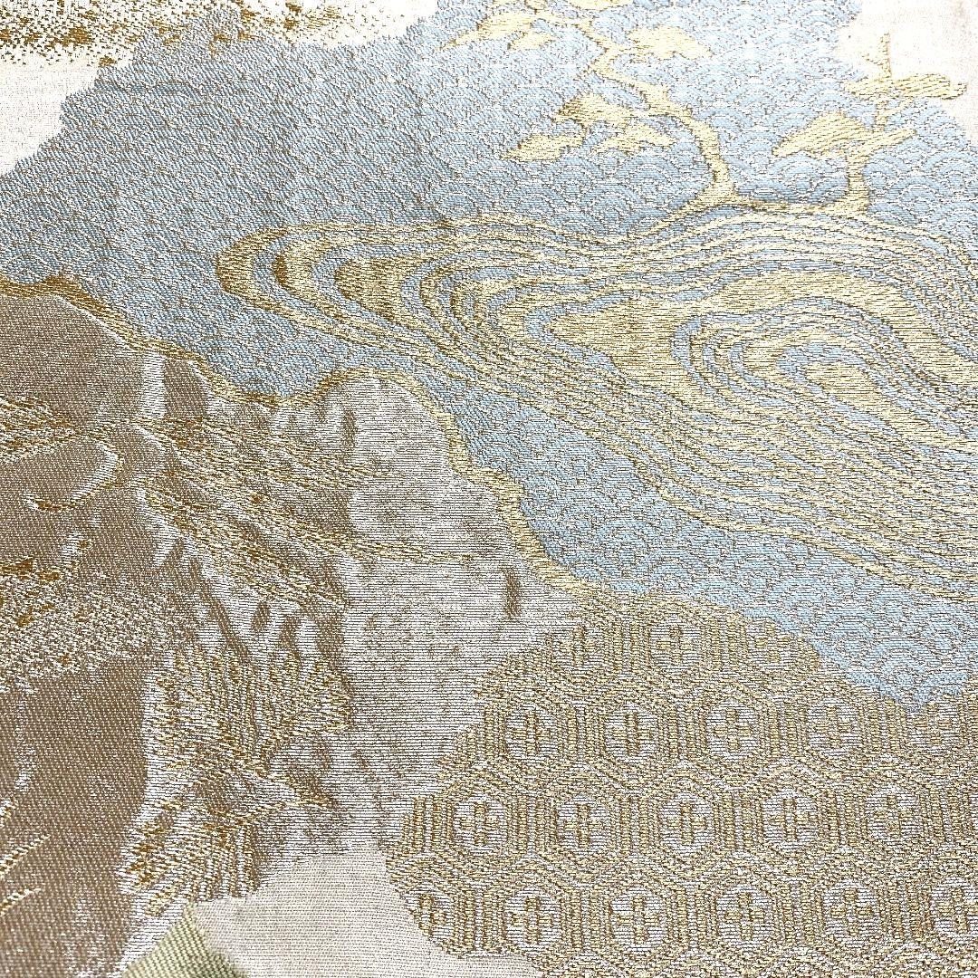 4529# Japanese Vintage Fukuro Obi Belt Kimono Fabric Silk Traditional