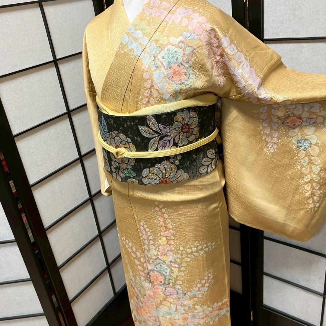 4385# Japanese Kimono Vintage Womens Silk Fabric Robe Kimono only sold Shibori
