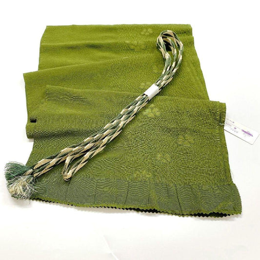 5400# Japanese Kimono Accessory Vintage Obiage and Obijime 2-piece Set Silk