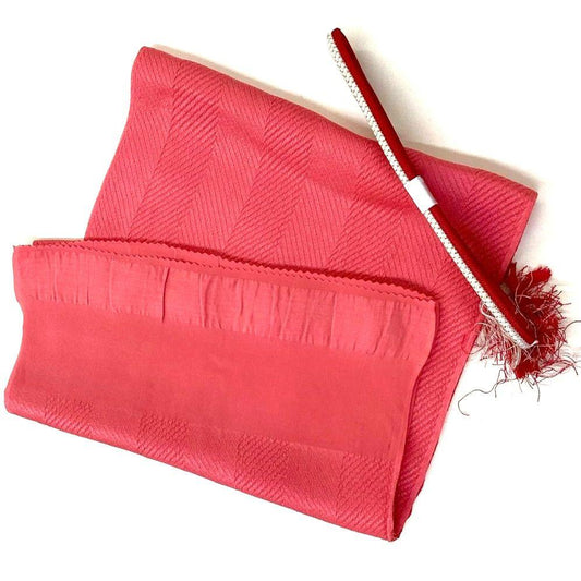 3462# Japanese Kimono Accessory Vintage Obiage and Obijime 2-piece Set Silk