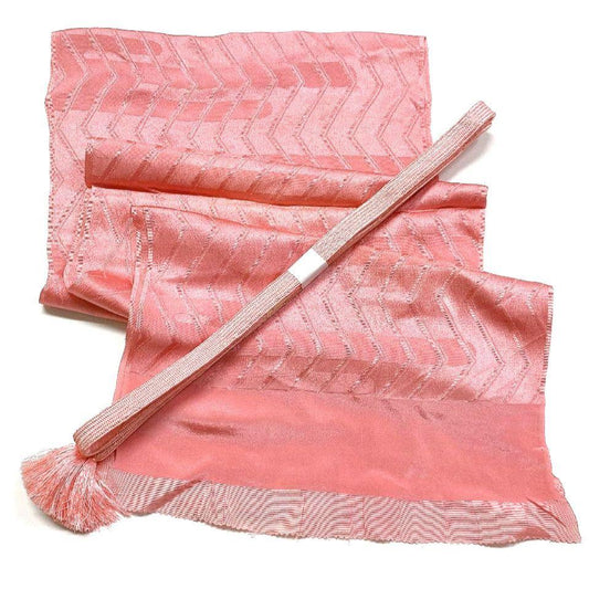 4004# Japanese Kimono Accessory Vintage Obiage and Obijime 2-piece Set Silk