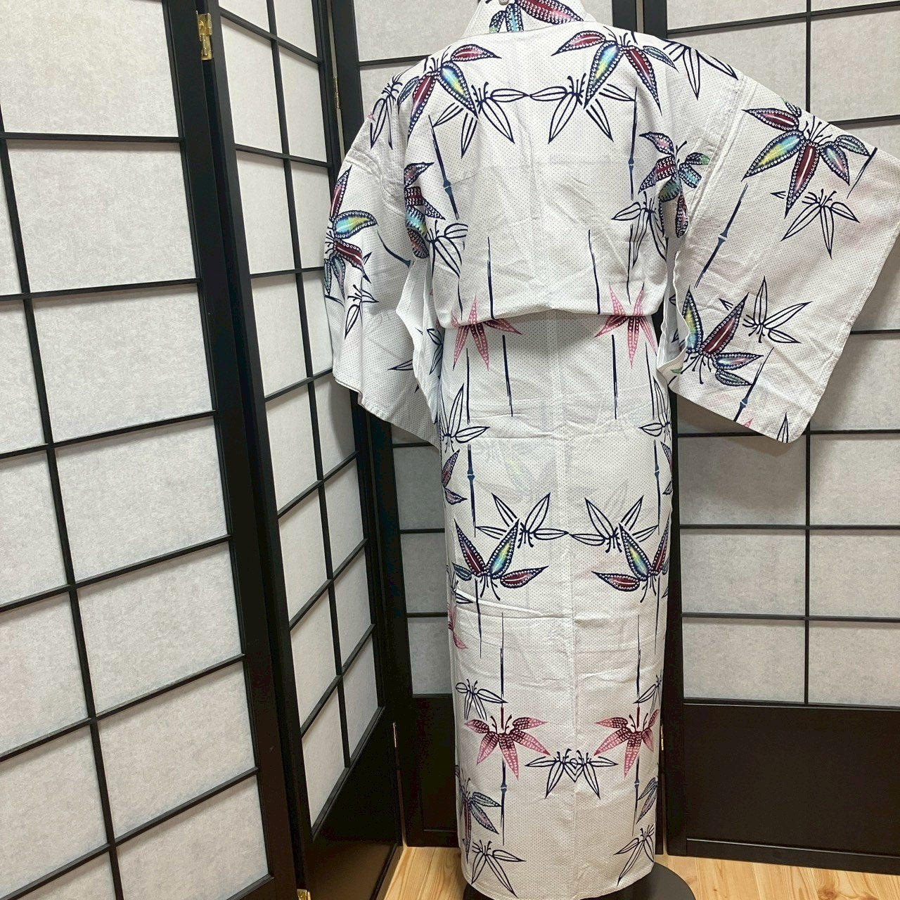 8765# Japanese Yukata Womens Vintage Fabric Cotton Robe Kimono Traditional