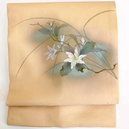 5718# Japanese Vintage Nagoya Obi Belt Kimono Fabric Silk Traditional