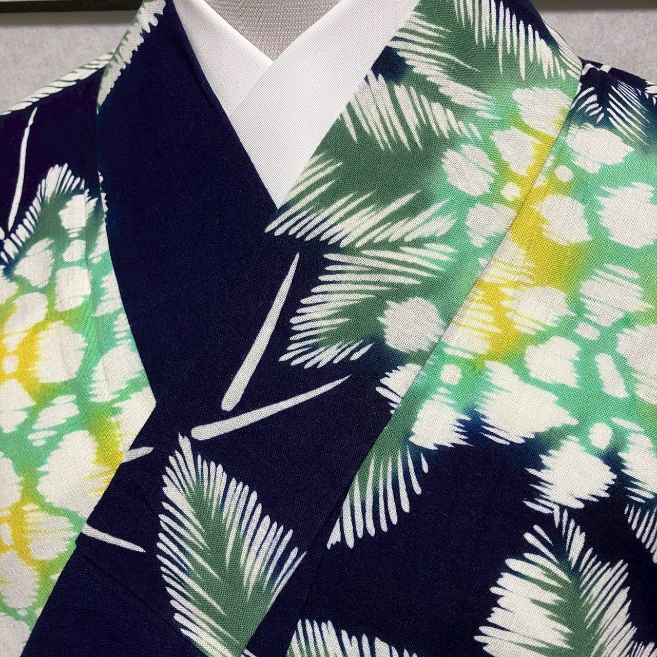 ［9445］浴衣 草葉文様 ぼかし ゆかた レディース リメイク 綿