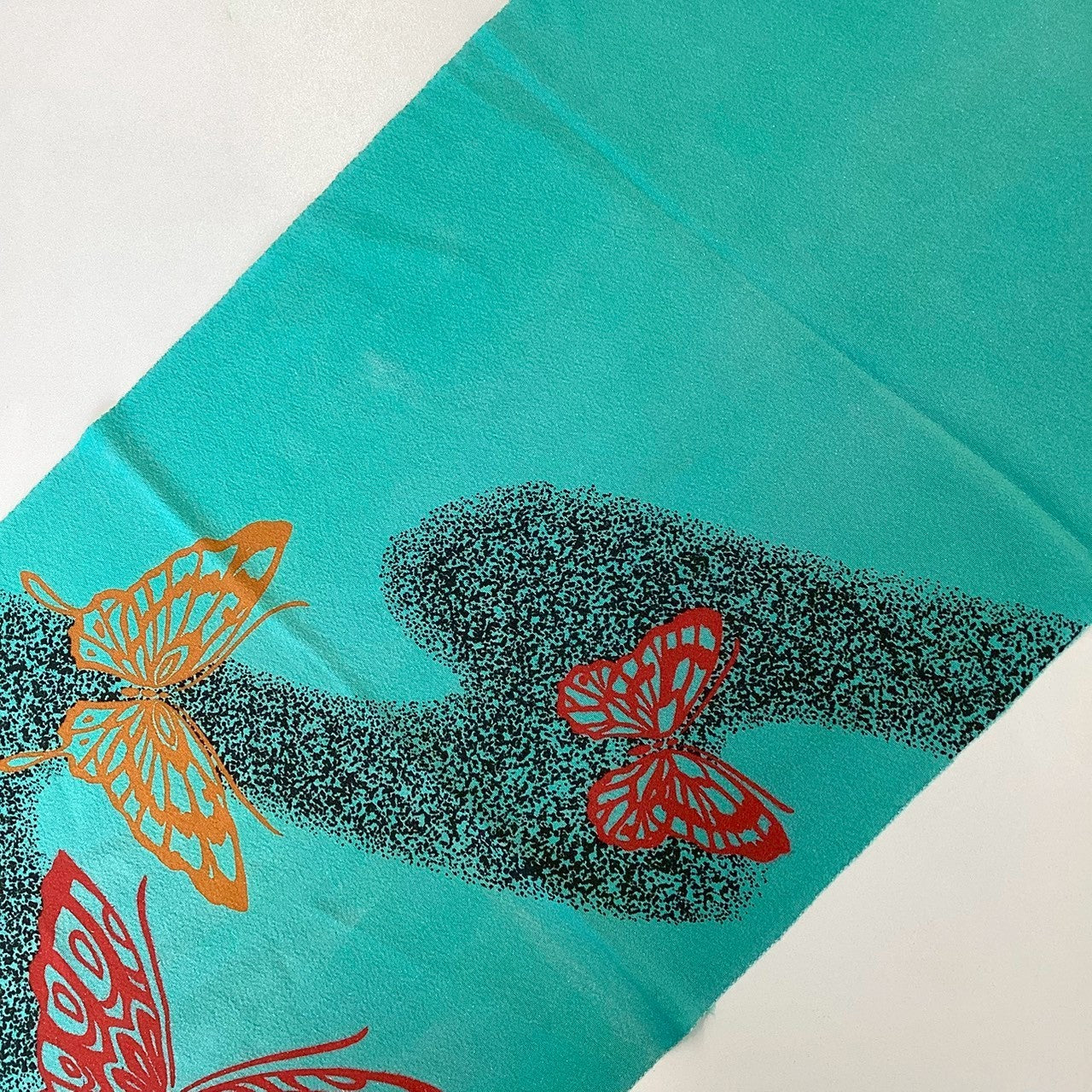 ［8266］帯締め 帯揚げ セット 舞蝶道長文様 正絹 着物 帯絞め